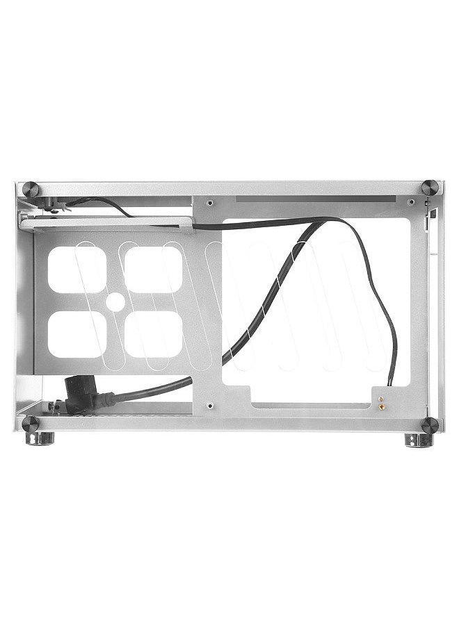 Generic Portable Small Computer Case Aluminum Shell Support Mini-ITX Motherborad 300mm Graphics Card 63mm Height CPU Radiator Silver  - Image 5
