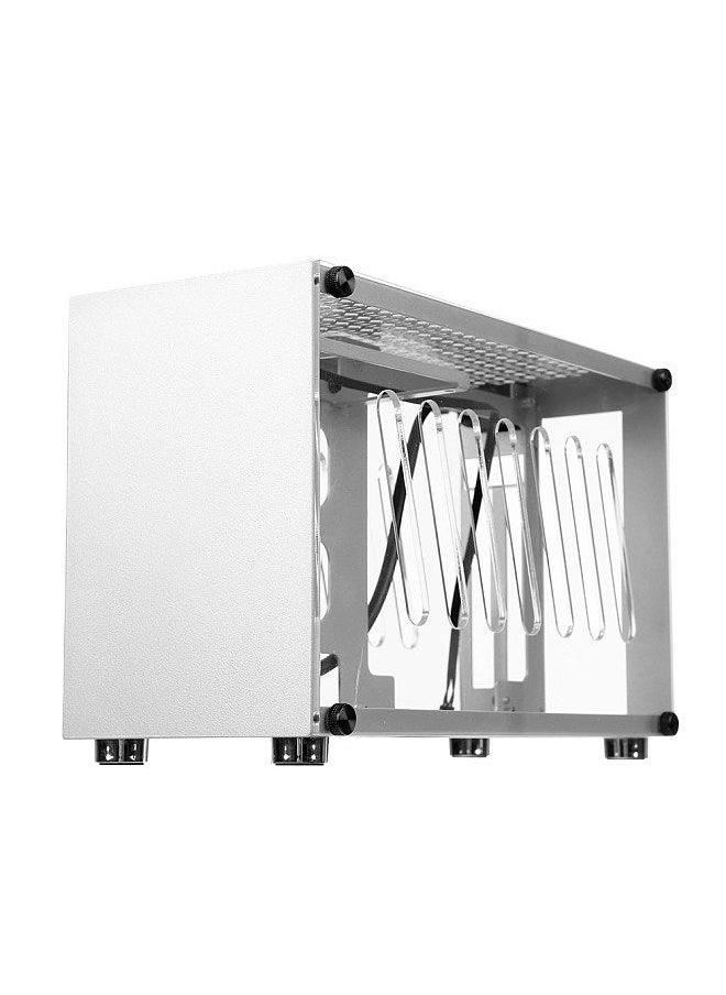 Generic Portable Small Computer Case Aluminum Shell Support Mini-ITX Motherborad 300mm Graphics Card 63mm Height CPU Radiator Silver  - Image 1