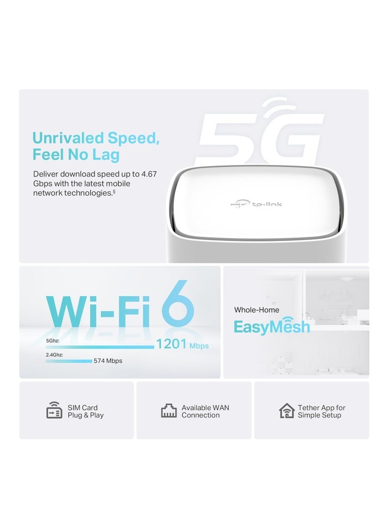 تي بي لينك راوتر جيجابت لاسلكي ثنائي النطاق 5G AX1800 آرتشر NX200 - Image 4