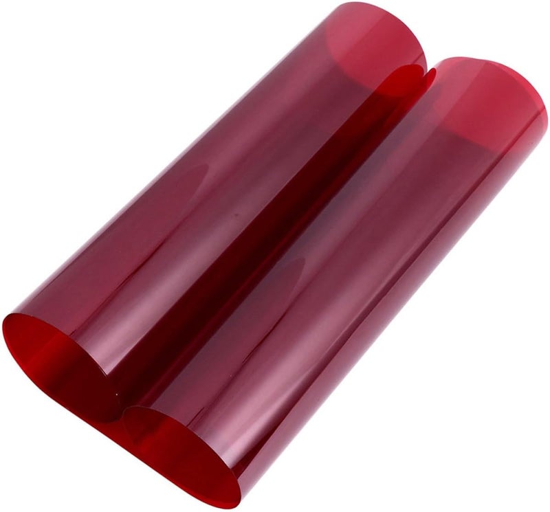 Red 30cm X 200cm Light Filter Film for LED Lighting, Photography Lighting Diffuser and Light Dimming Sheet, Adhesive Sunset Atmosphere Film for Studio and Video Shooting - Image 1