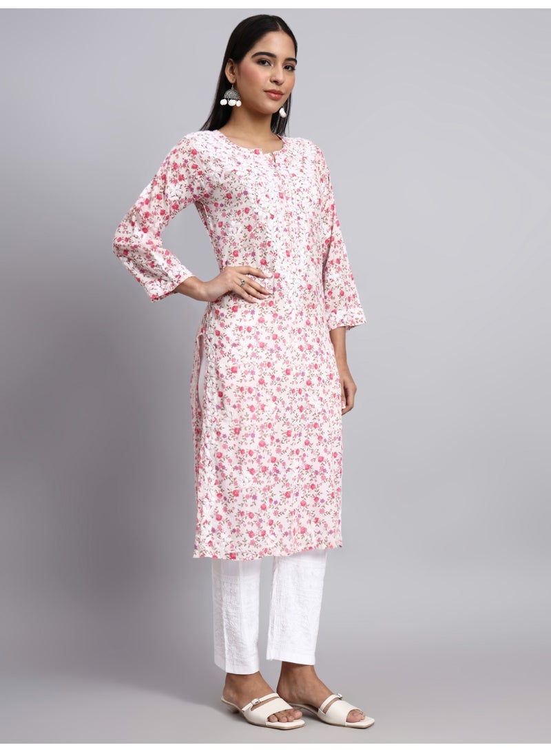 Alaya Hand Embroidered Chikankari Cotton Kurta-AL4105 - Image 5