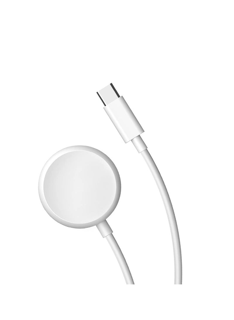 Magnetic Fast Charger for Google Pixel Watch - Durable & Portable Wireless Charging Cable (White) - Image 1