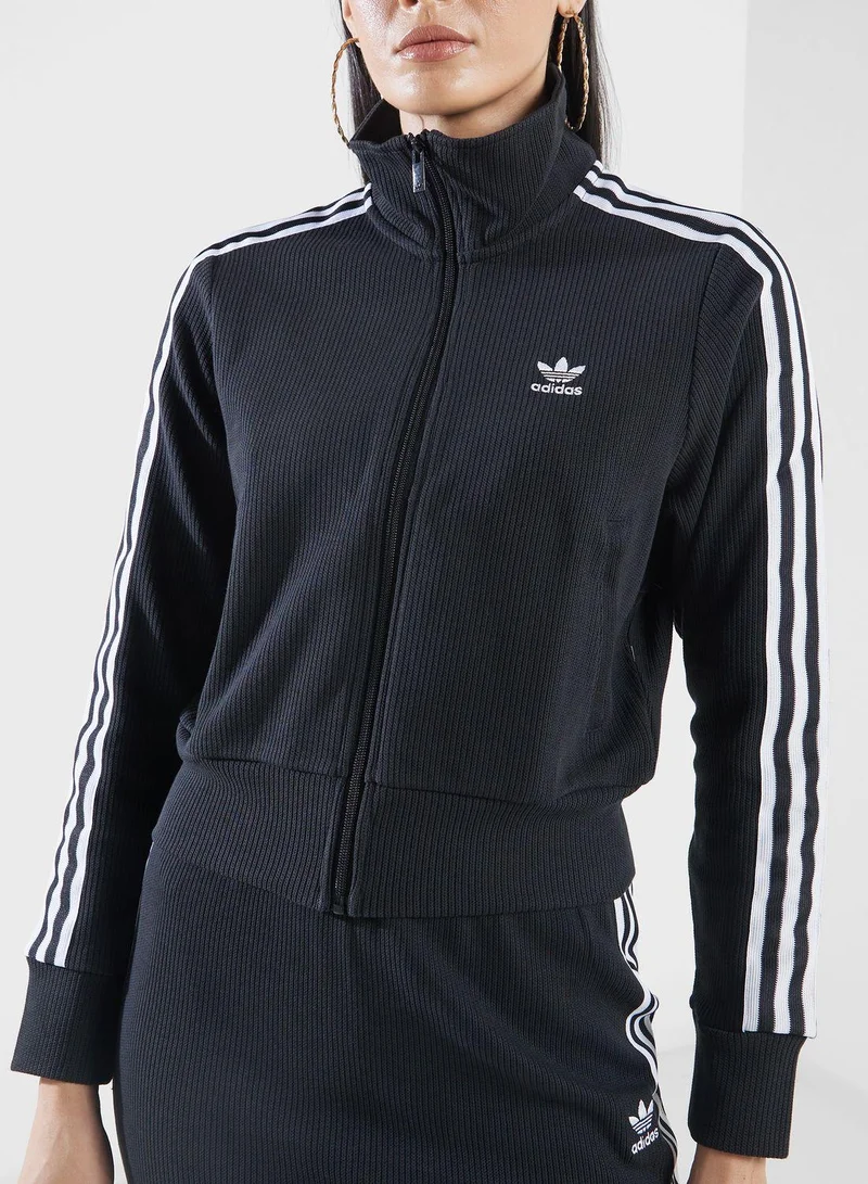 adidas Originals FB KNITTED TOP Black Originals Women TRACK TOPS