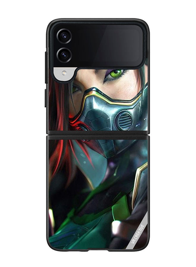 VR CREATIVE Protective Case Cover For Samsung Galaxy Z Flip4 Vipe Valorant Design Multicolour - Image 1