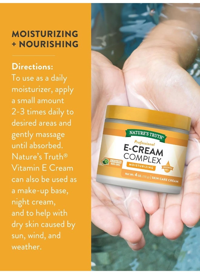 Nature's Truth Professional E-Cream Complex Moisturizing Skin Care Cream - Image 2