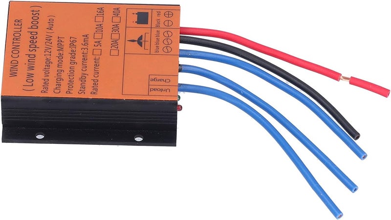 منظم شحن وتحكم توربينات رياح محترف MPPT بجهد 12V أو 24V مع تحديد آلي للجهد المنخفض، مناسب لأنظمة طاقة الرياح بقدرة 100W أو 400W وعرض LED، هيكل من سبيكة الألومنيوم، معايير حماية IP6 (30A) - Image 4