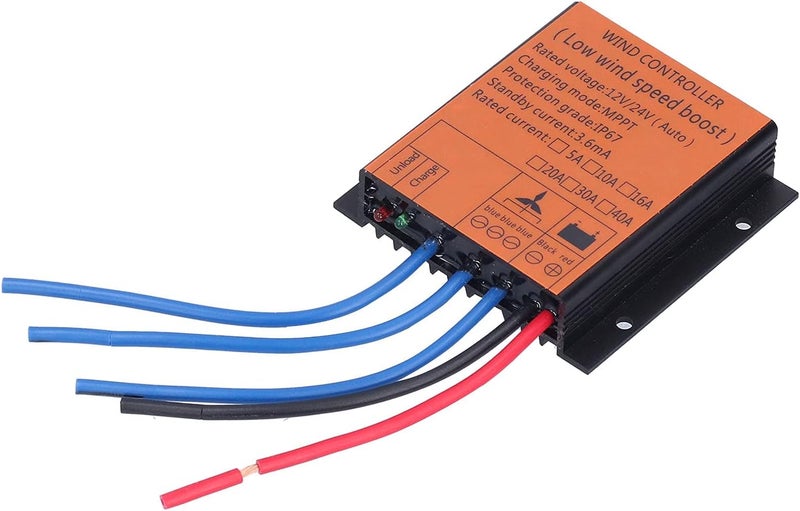 منظم شحن وتحكم توربينات رياح محترف MPPT بجهد 12V أو 24V مع تحديد آلي للجهد المنخفض، مناسب لأنظمة طاقة الرياح بقدرة 100W أو 400W وعرض LED، هيكل من سبيكة الألومنيوم، معايير حماية IP6 (30A) - Image 2