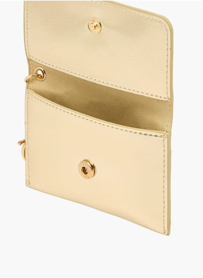 Flora Bella By Shoexpress - Women Solid Wallet with Flap Closure and Lobster Hook - Image 1