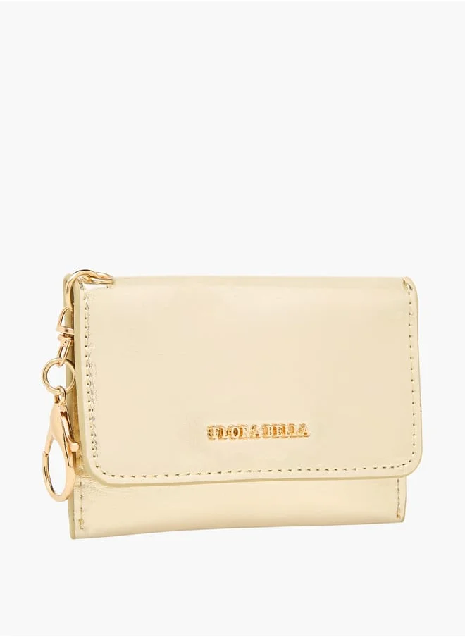 Flora Bella By Shoexpress Women Solid Wallet with Flap Closure and Lobster Hook