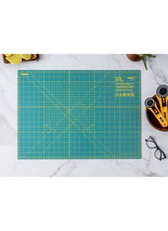 OLFA 17 X 24 Folding Cutting Mat (Fcm17X24) Self Healing 17X24 Inch Foldable Rotary Mat With Grid For Quilting Sewing Fabric & Crafts Use With Rotary Cutters & Fixed Blade Knives (Green)  - Image 2
