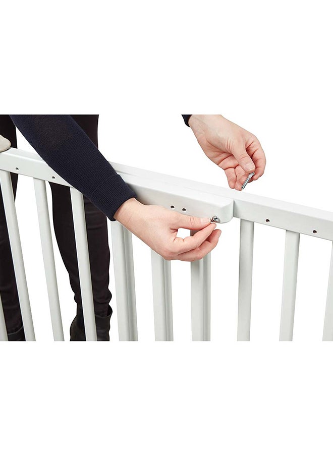 Badabulle - DecoPop Wooden Extending Safety Gate - White - Image 1
