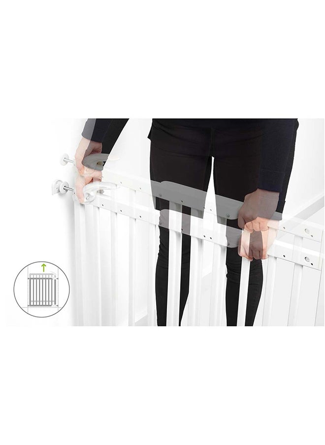 Badabulle - DecoPop Wooden Extending Safety Gate - White - Image 1