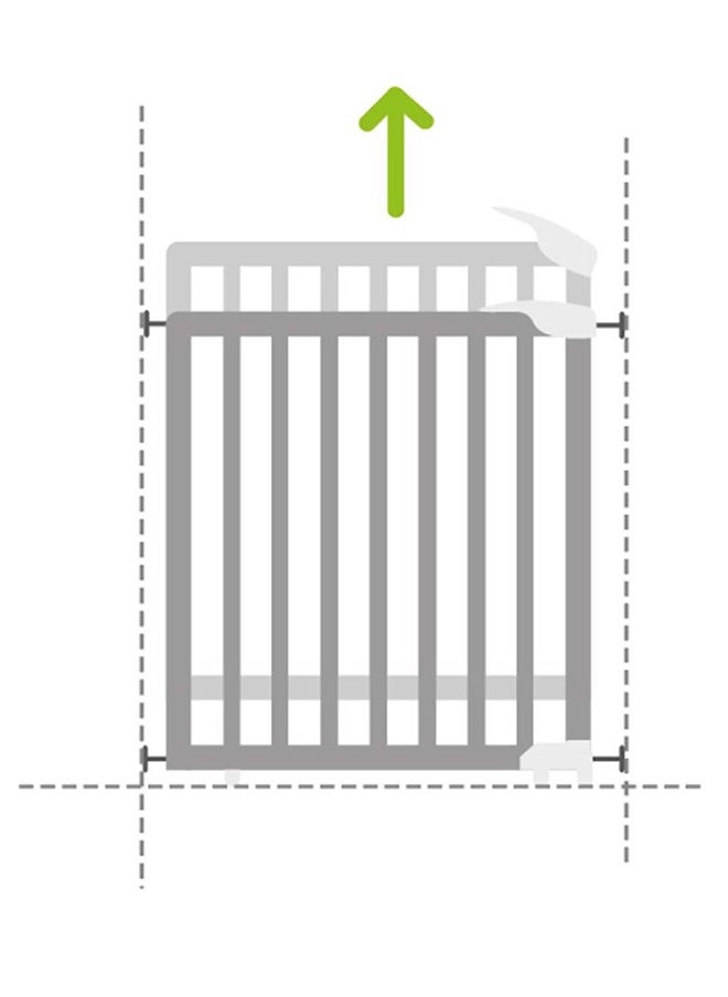 Badabulle - DecoPop Wooden Extending Safety Gate - White - Image 1