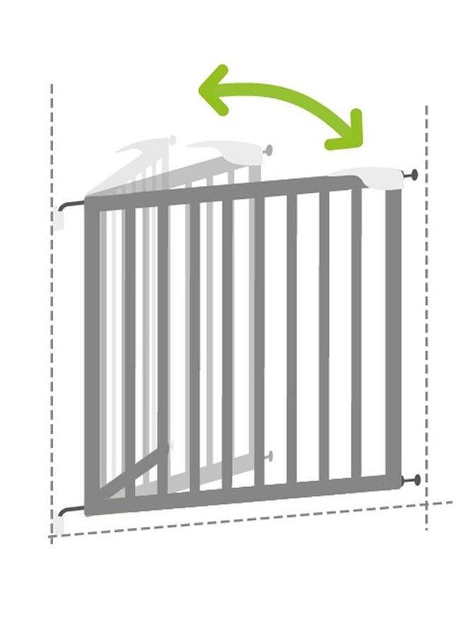 Badabulle - DecoPop Wooden Extending Safety Gate - White - Image 1
