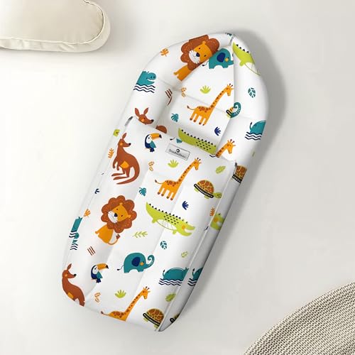 StarAndDaisy 3 in 1 Cotton Baby Sleeping Bag for New Born with Kangaroo Print/Baby Bedding Set/Soft and Comfortable Baby Bed for 0-12 Months/Washable & Foldable - Image 1