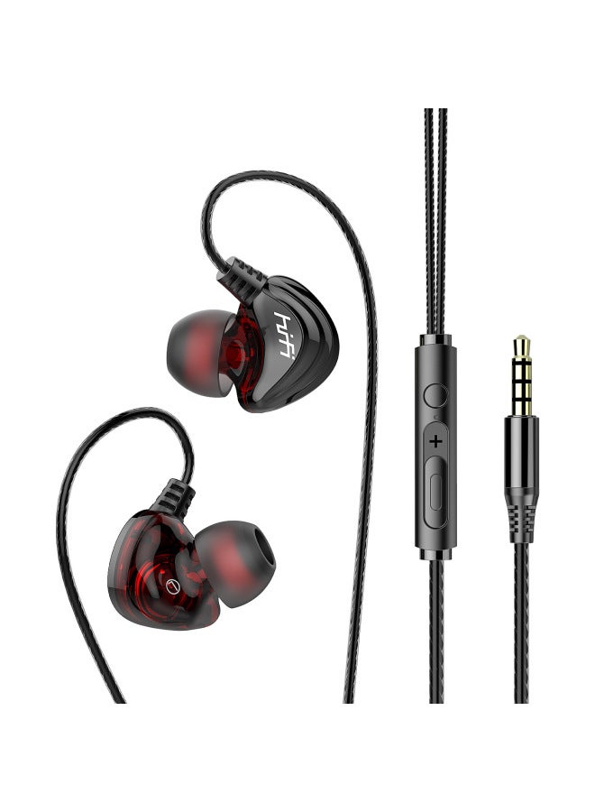 نيوترل سماعات داخل الأذن مع مضخم صوت للغمس، للألعاب، متوافقة مع أجهزة آبل وسامسونج وفيفو وهواوي، سماعات رياضية سلكية للهواتف المحمولة - Image 1