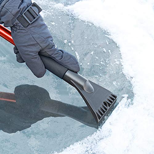 BDK Motor Trend Ice Scraper with Extendable Handle and Rotating Brush Head - Tough Rubber Grip Snow Brush/Broom/Frost Remover for Car and Truck Windshields/Mirrors, Winter Storm Survival Kits - Image 5