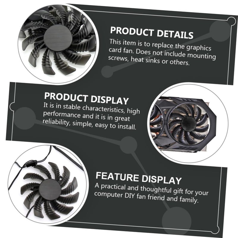 75mm 2 Pin GPU Cooling Fan Replacement Pld08010s12h Compatible for Desktop Computer Video Card - Image 4