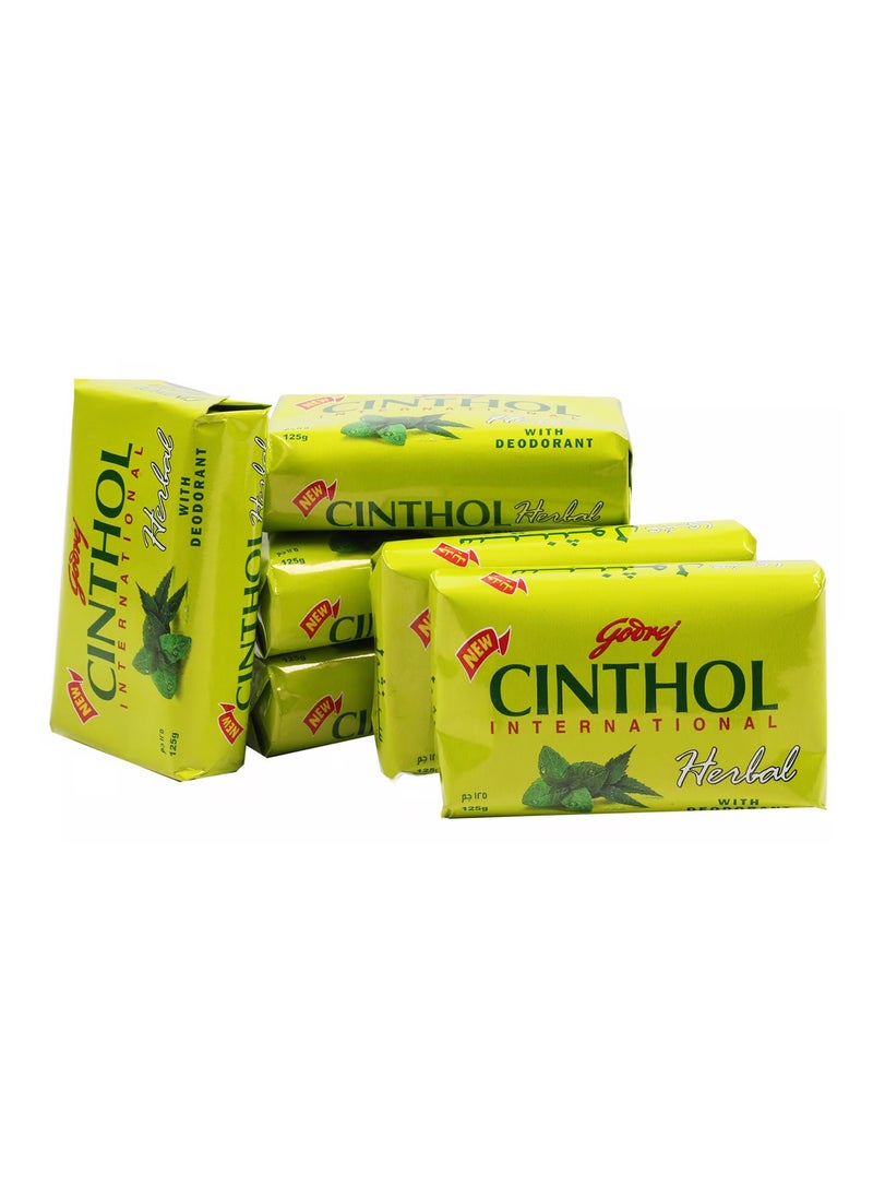 Godrej Cinthol Soap Herbal 125g Pack- 6  - Image 1
