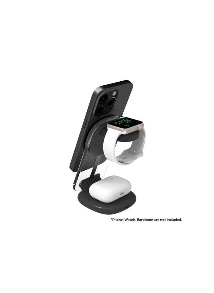 Generic Magnetic 3 In 1 Wireless Charger With Power Adaptor  - Image 3