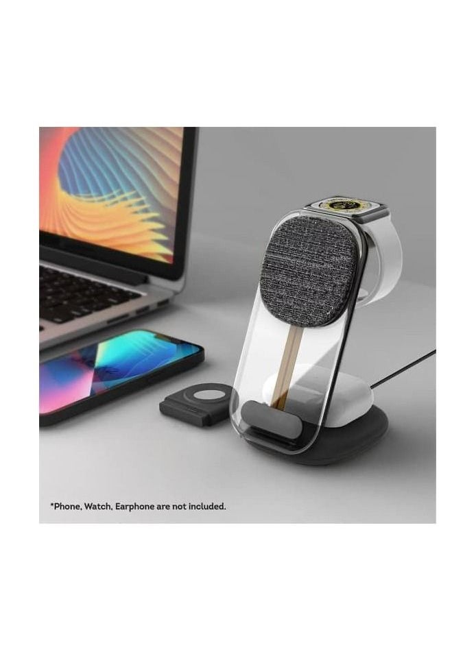 Generic Magnetic 3 In 1 Wireless Charger With Power Adaptor  - Image 1