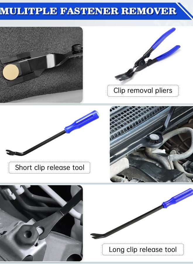 Poraxy 19Pcs Trim Removal Tool,Car Panel Door Audio Trim Removal Tool Kit, Auto Clip Pliers Fastener Remover Pry Tool Set with Storage Bag - Image 4