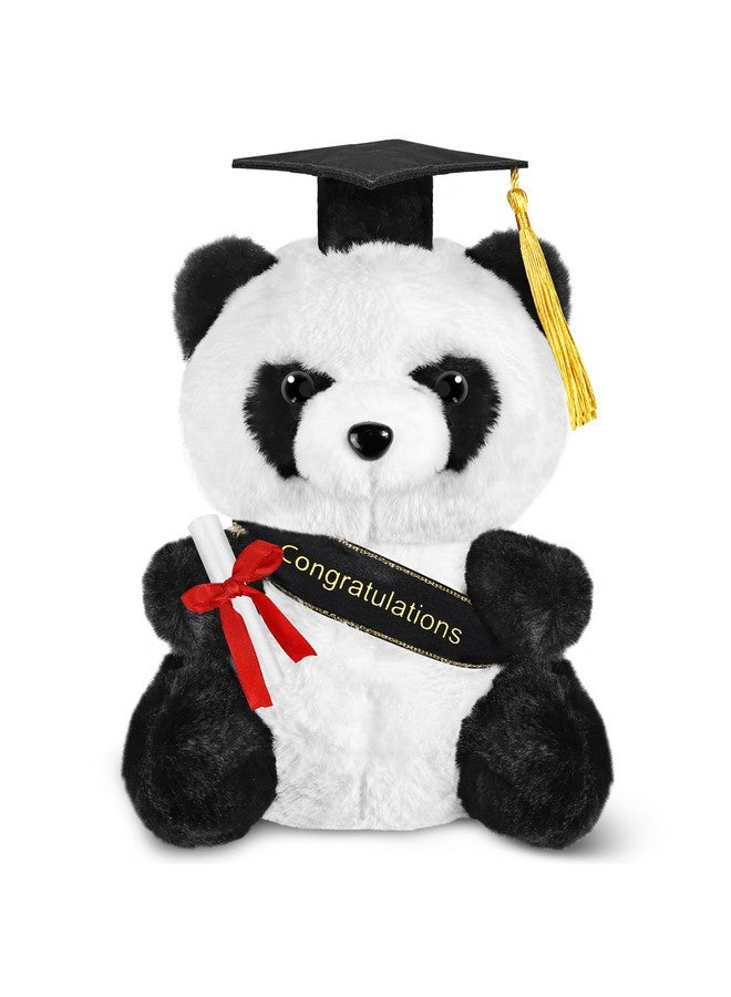 Sawowkuya Sawowkuya Graduation Panda Bear with Black Cap Graduation Gift 9 Inch Stuffed Animal Plush Panda Bear Class of 2025 Decoration for Kindergarten Elementary High School College  - Image 1