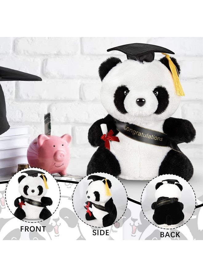 Sawowkuya Sawowkuya Graduation Panda Bear with Black Cap Graduation Gift 9 Inch Stuffed Animal Plush Panda Bear Class of 2025 Decoration for Kindergarten Elementary High School College  - Image 3