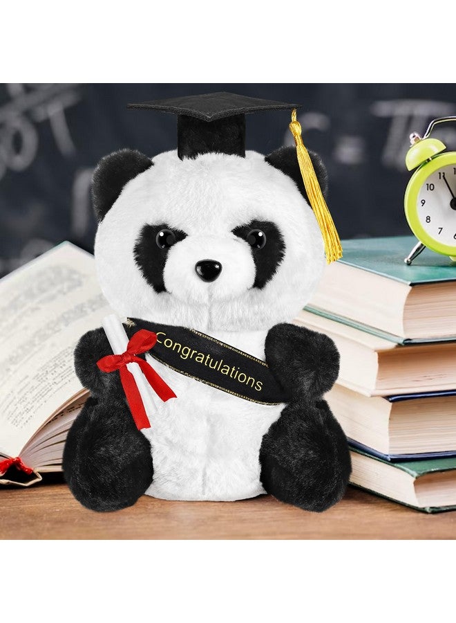 Sawowkuya Sawowkuya Graduation Panda Bear with Black Cap Graduation Gift 9 Inch Stuffed Animal Plush Panda Bear Class of 2025 Decoration for Kindergarten Elementary High School College  - Image 4