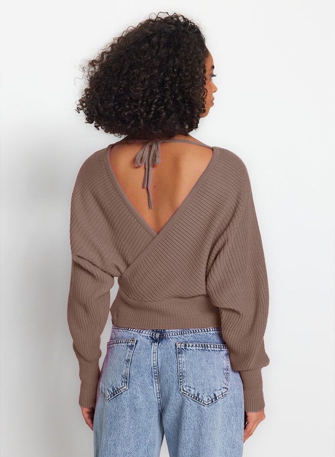 trendyol Mink Double Breasted Knitwear Sweater - Image 5