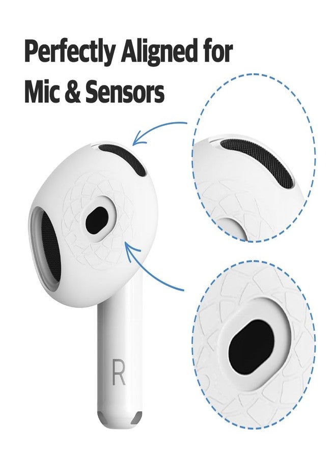 AZLA SednaEarfit for AirPods 4 - Anti-Slip Silicone Covers for AirPods 4 - Ear Hook Alternative Grip Skins with Fibonacci Texture - Secure Fit & Case Compatible (4 Pairs) [Ultra Slim + Slim] - Image 4