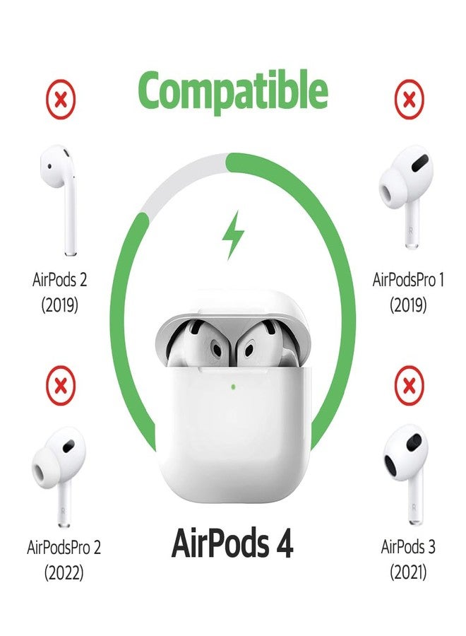 AZLA SednaEarfit for AirPods 4 - Anti-Slip Silicone Covers for AirPods 4 - Ear Hook Alternative Grip Skins with Fibonacci Texture - Secure Fit & Case Compatible (4 Pairs) [Ultra Slim + Slim] - Image 2