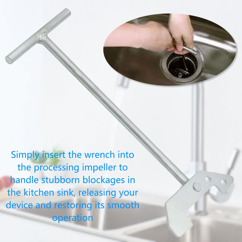 Kujunpao Garbage Disposer Unjamming Wrench Compatible for Moen Garbage Disposals,Conveniently Removes Kitchen Sink Clogs and Clutter from Above The Sink - Image 2
