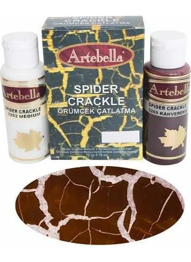 Artebella Spider Cracking 3274 CHOCOLATE 70 cc Medium + 70 cc varnish