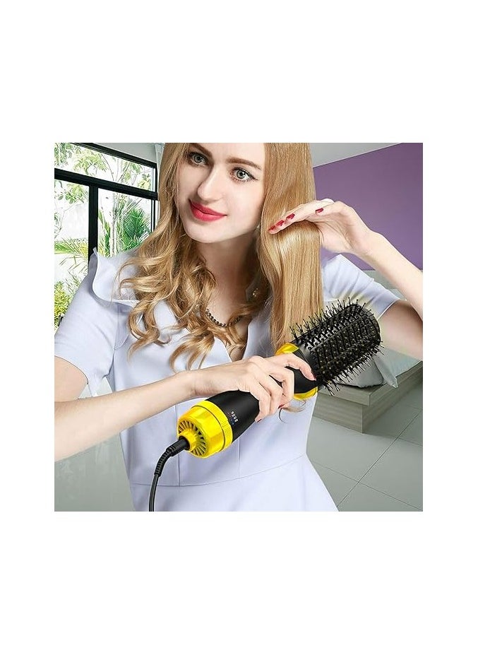 One - Step Hot Air Comb, Dry, Straighten, and Curl, Less Time, Less Damage, Effortless Styling for Dazzling Results, model: 5253 (Gold)
