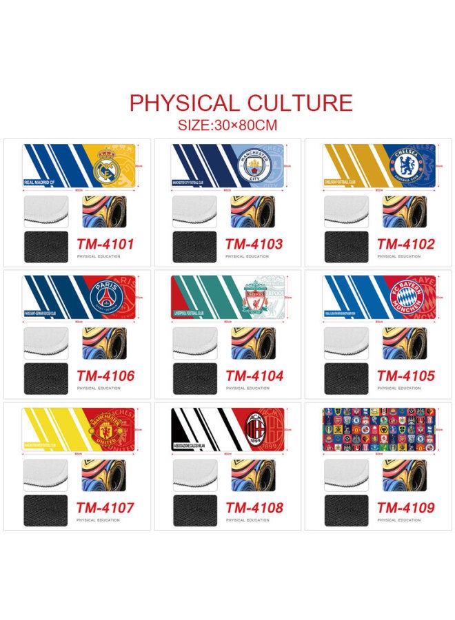 International Football Club Badge Logo Full Color Printing Mouse Pad Car Side Non-slip Table Mat Oversized Mouse Pad-Color:30*80cm-Pattern:TM-4101 - Image 2