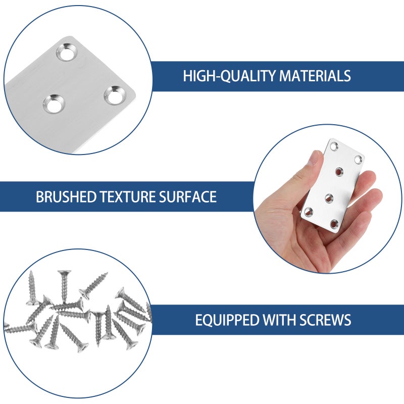 4 PCS Corner Bracket Stainless Steel Mending Joining Plate Brace - Image 5