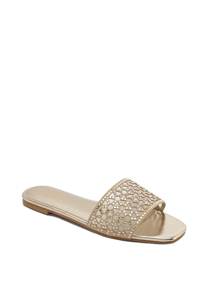 FYOR Geometric Crystal Flat Sandal MY 389