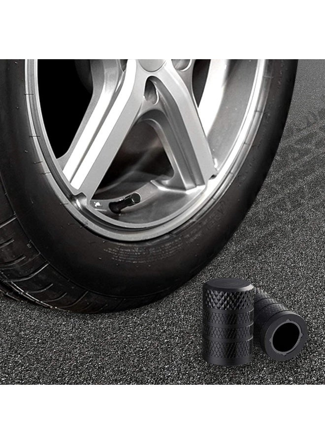 Generic Tire Valve Stem Caps Black 4 Pcs/Pack Anodized Aluminum Tire Valve Cap Set Corrosion Resistant Universal Stem Covers For Cars Trucks Motorcycles SUVs And Bikes  - Image 5