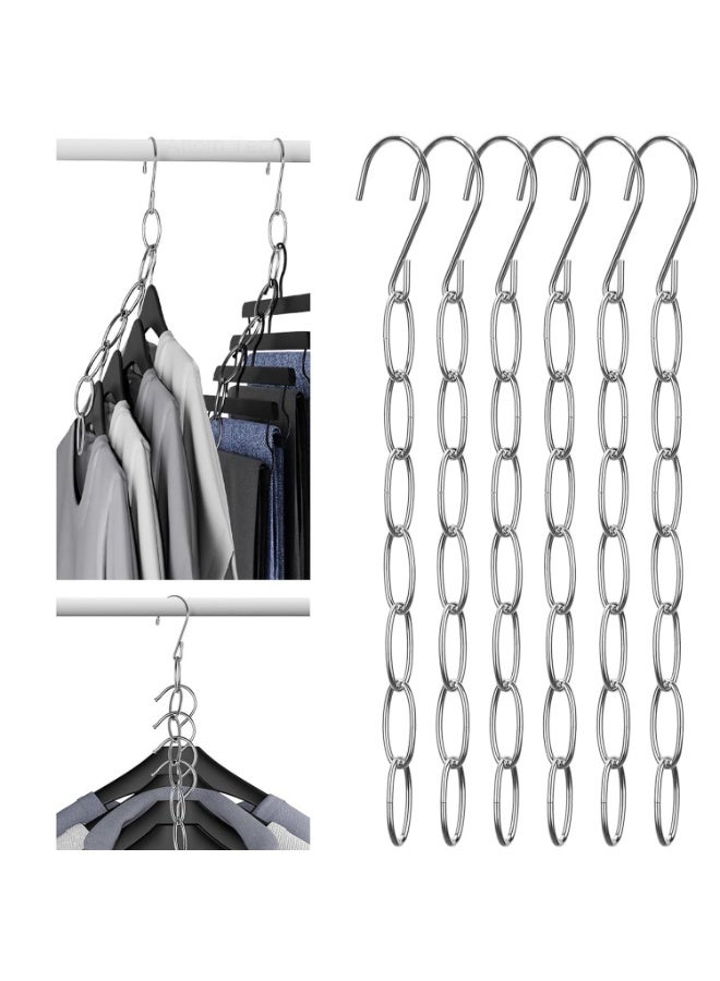 Metal chain clothes rack,heavy garments, premium hanging hooks, closet storage, foldable vertical hangers, dorm room essentials - Image 1