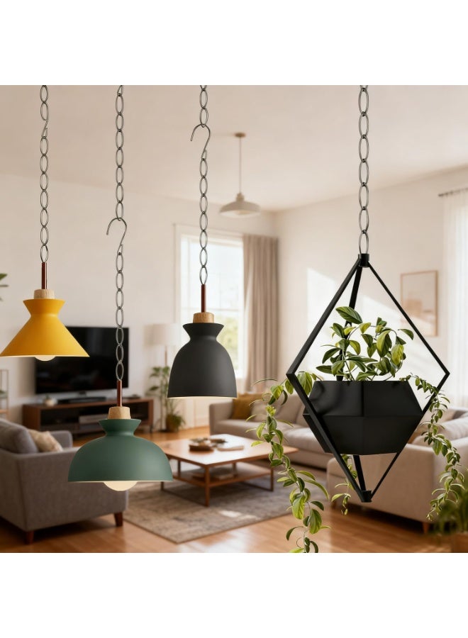 Metal chain clothes rack,heavy garments, premium hanging hooks, closet storage, foldable vertical hangers, dorm room essentials - Image 5