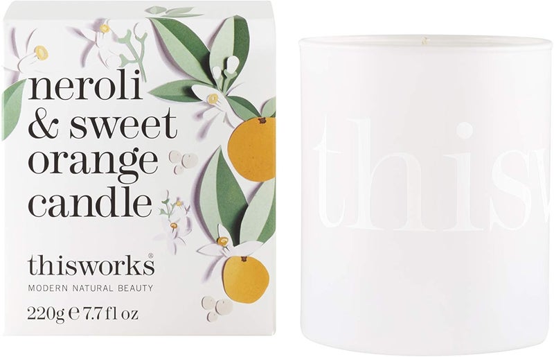 This Works Neroli and Sweet Orange Candle 220 g Luxury Candle Enriched with Essential Oils Hand Poured Scented Candle with a 40hr Burn Time for a Revitalising Aromatherapy Experience - Image 1