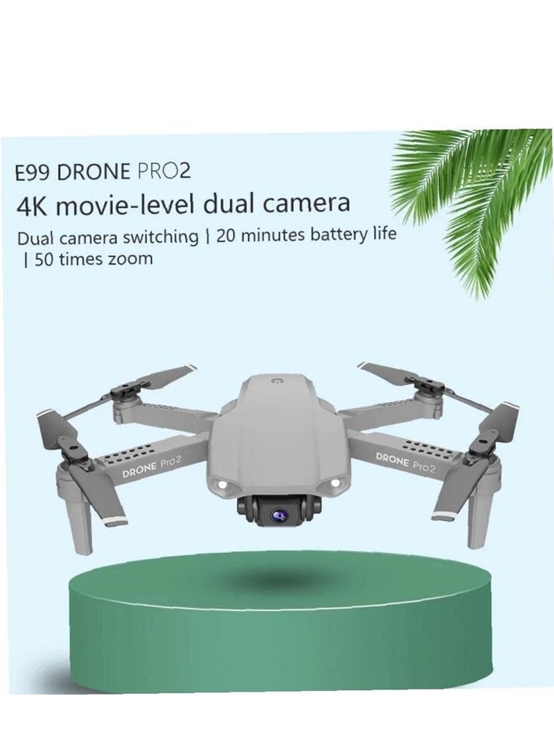 JAJEEK Mini Drone E99 – Foldable Remote Control Quadcopter with 4K FPV HD Dual Camera | WiFi Live Video Transmission | 6-Axis Stabilization | Altitude Hold | Portable Drone for Beginners, Aerial Photography & Travel (Black) | Compact & Easy to Fly - Image 2