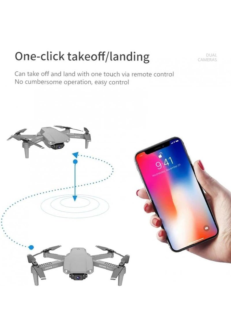 JAJEEK Mini Drone E99 – Foldable Remote Control Quadcopter with 4K FPV HD Dual Camera | WiFi Live Video Transmission | 6-Axis Stabilization | Altitude Hold | Portable Drone for Beginners, Aerial Photography & Travel (Black) | Compact & Easy to Fly - Image 5