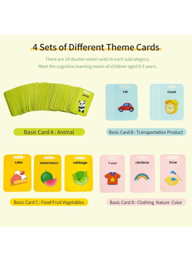 Talking Flash Cards for Toddlers - Sound Effects, 118 Double-Sided Cards, Early Learning Gift - Image 2