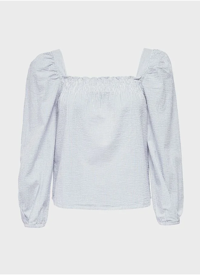 ONLY Puff Sleeve Square Neck Top