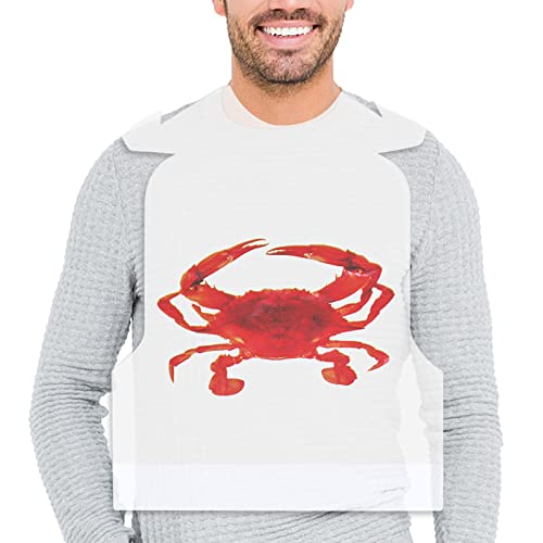 Nonley 50 Pack Crab Bibs, 23" Plastic Bibs for Adults, Perfect for Crab Feasts & Seafood Boil Parties - Image 1