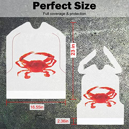 Nonley 50 Pack Crab Bibs, 23" Plastic Bibs for Adults, Perfect for Crab Feasts & Seafood Boil Parties - Image 2