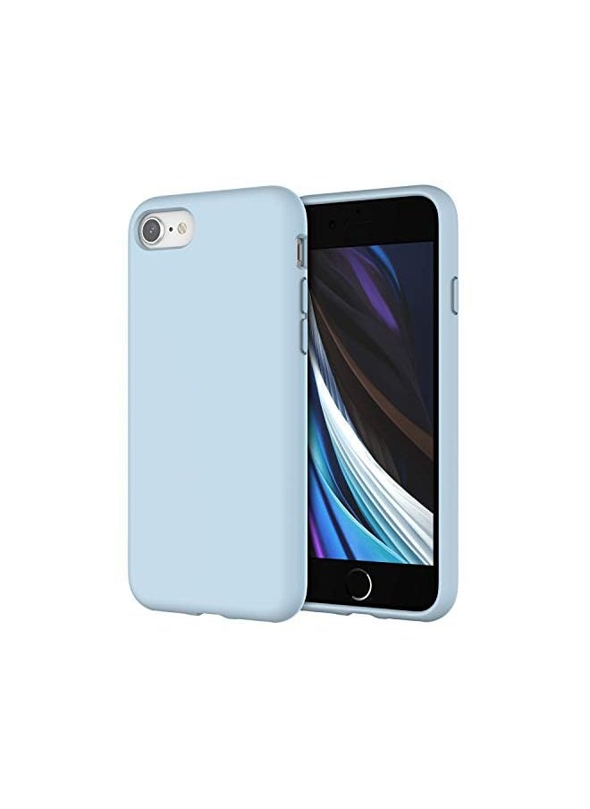 Jetech - Silicone Case For Iphone Se 3/2 (2022/2020 Edition), Iphone 8 And Iphone 7, 4.7-Inch, Silky-Soft Touch Full-Body Protective Case, Shockproof Cover With Microfiber Lining (Light Blue) - Image 1