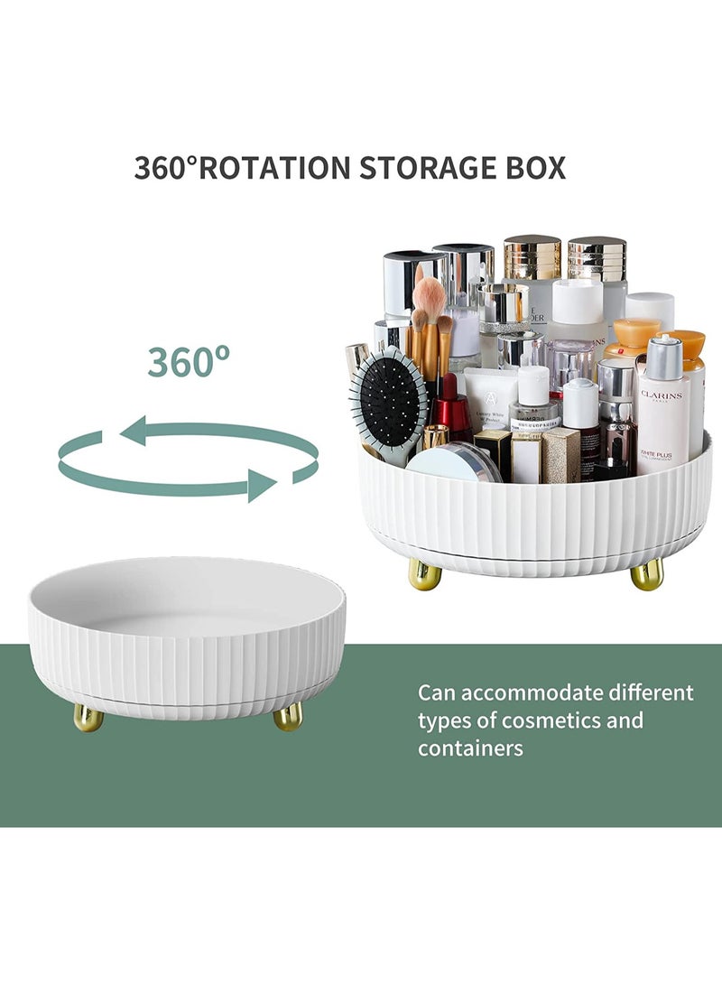 LEDIN Makeup Perfume Organizer 360 Degree Rotating Lazy Susan Cosmetic Desk Storage Lotions Display Case Round Gift Tray with Large Capacity for your Jewelry - Image 2